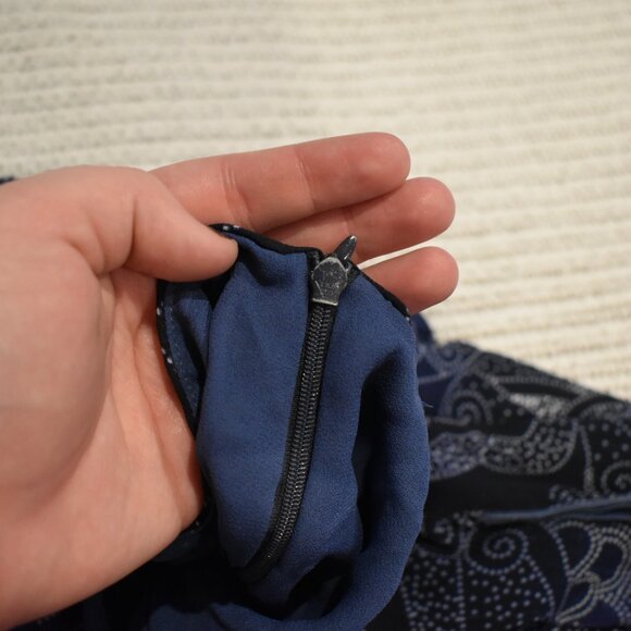 Vintage Tribal blue patterned skirt - Picture 6 of 8